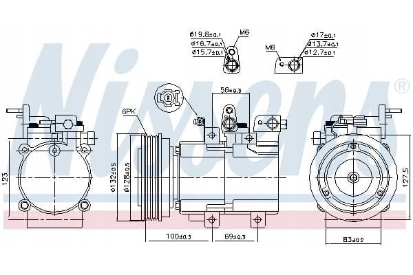 Compresor de aire acondicionado Nissens 89238 nuevo 2
