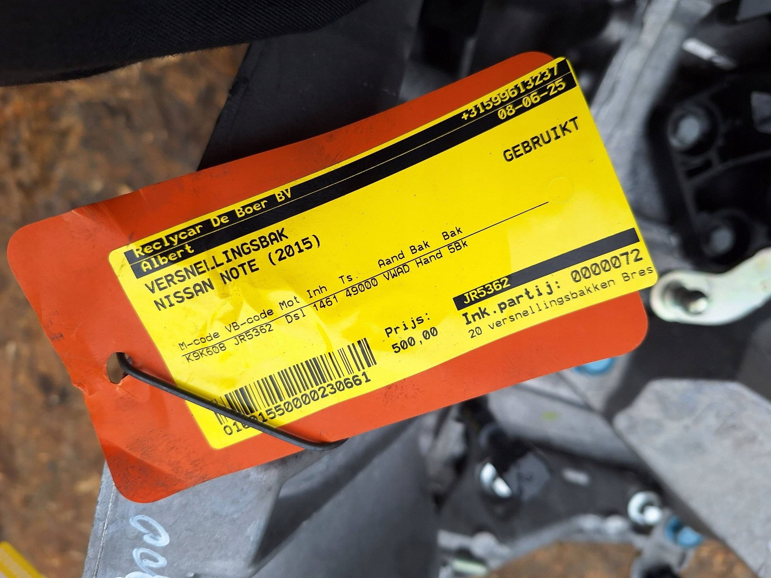 Caja de Cambios Nissan Note II 1.5 DCI Manual JR5362 49000 km usado 7
