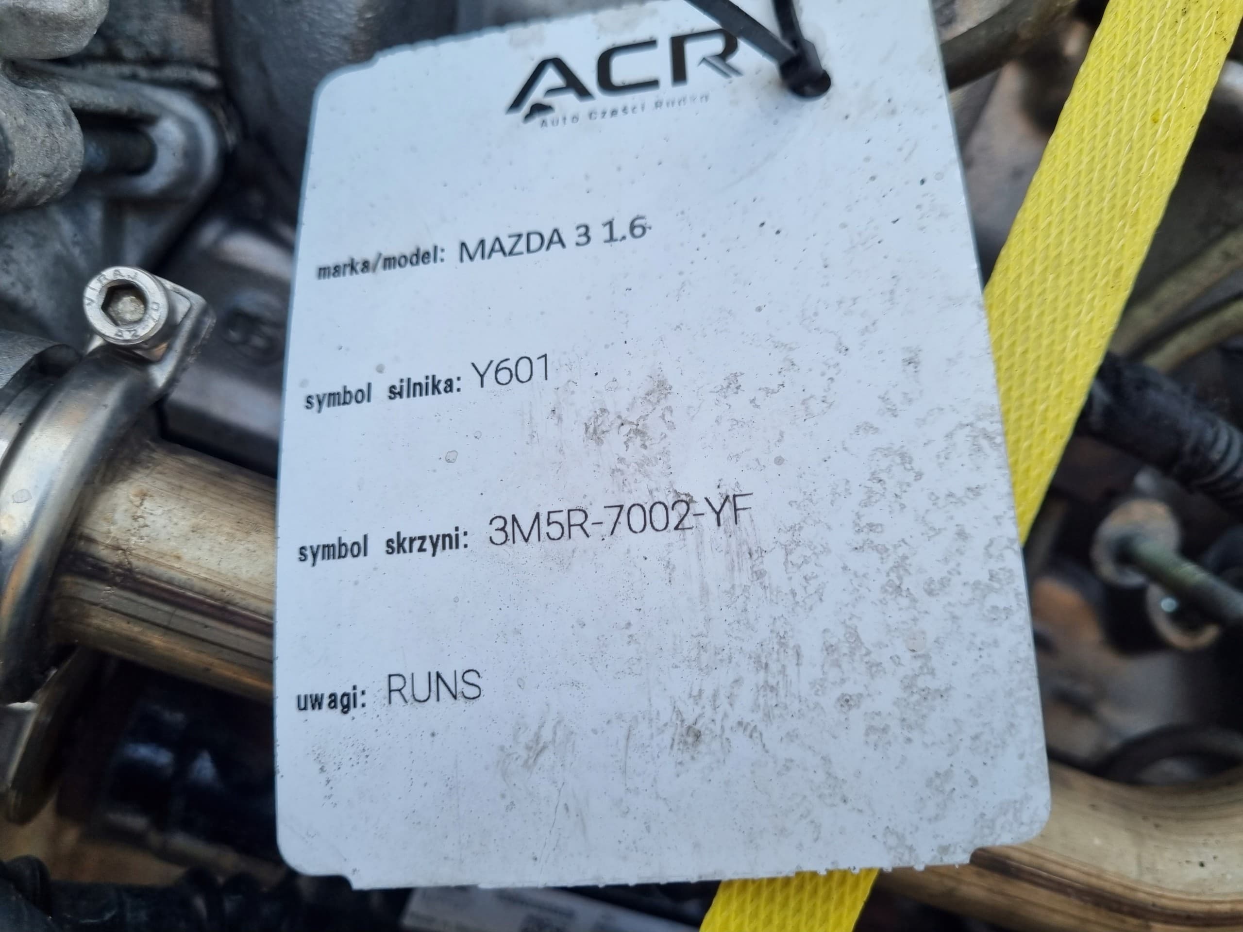 Motor Completo Mazda 3 BK 1.6 D Mzr-Cd 109HP Y6 Y642 usado 11