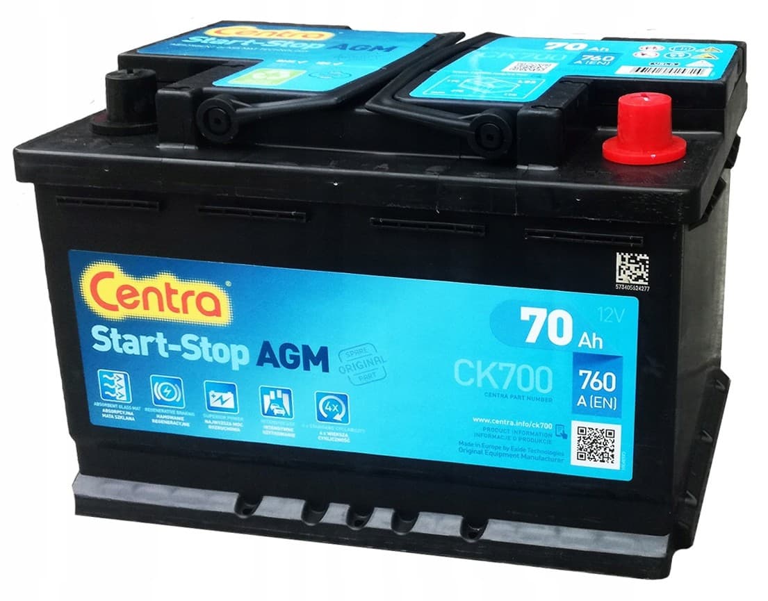 Batería Centra CK700 Agm 72Ah 760A nuevo 4