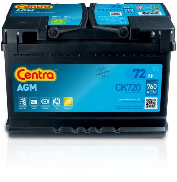 Batería Centra CK700 Agm 72Ah 760A nuevo 6