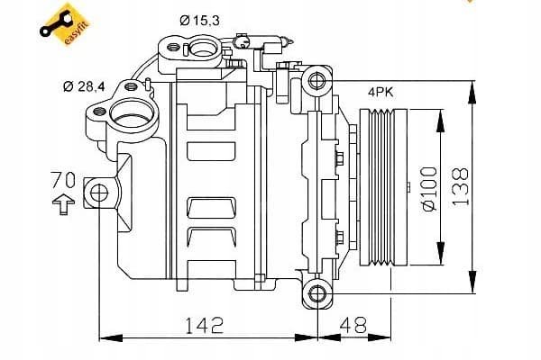 Compresor de aire acondicionado Nrf 32433 nuevo 9