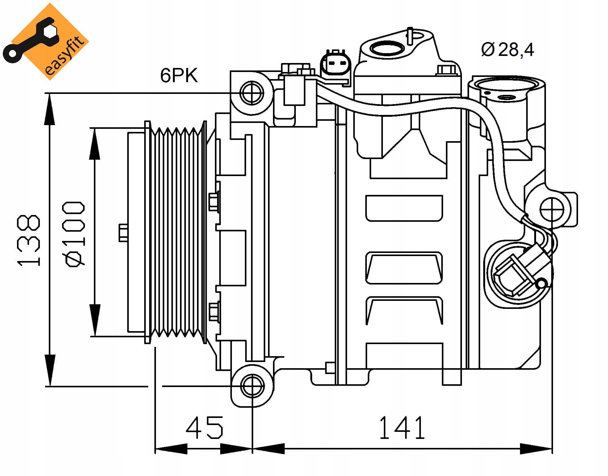 Compresor de aire acondicionado Nrf 32256 usado 11