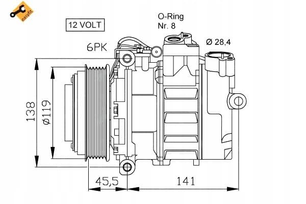 Nrf 32053 Compresor de aire acondicionado nuevo 11
