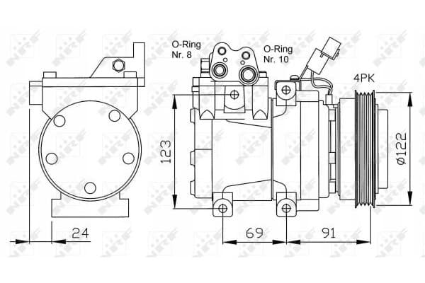 Compresor de aire acondicionado Nrf 32205 nuevo 3
