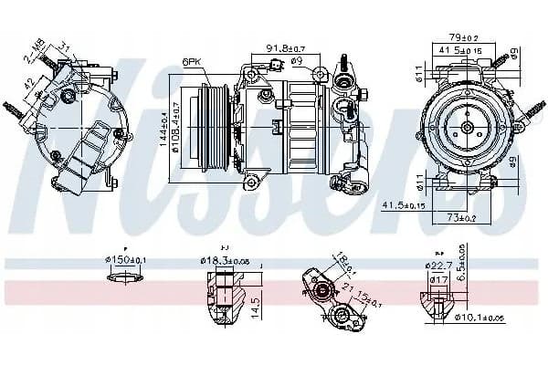 Compresor de aire acondicionado Nissens 890589 nuevo 2