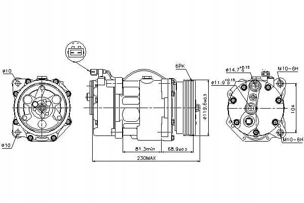 Compresor de aire acondicionado Nissens 89040 nuevo