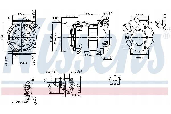 Compresor de aire acondicionado Nissens 890742 nuevo