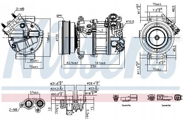 Compresor de Aire Acondicionado Nissens 891004 nuevo