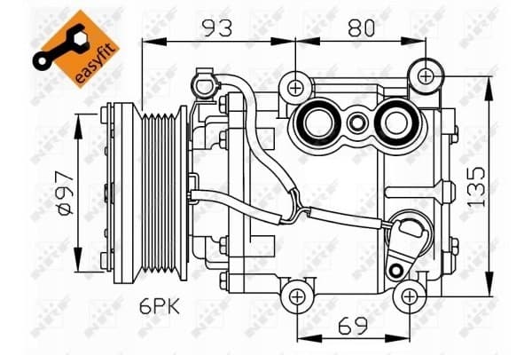 Compresor de aire acondicionado Nrf 32247 nuevo 8
