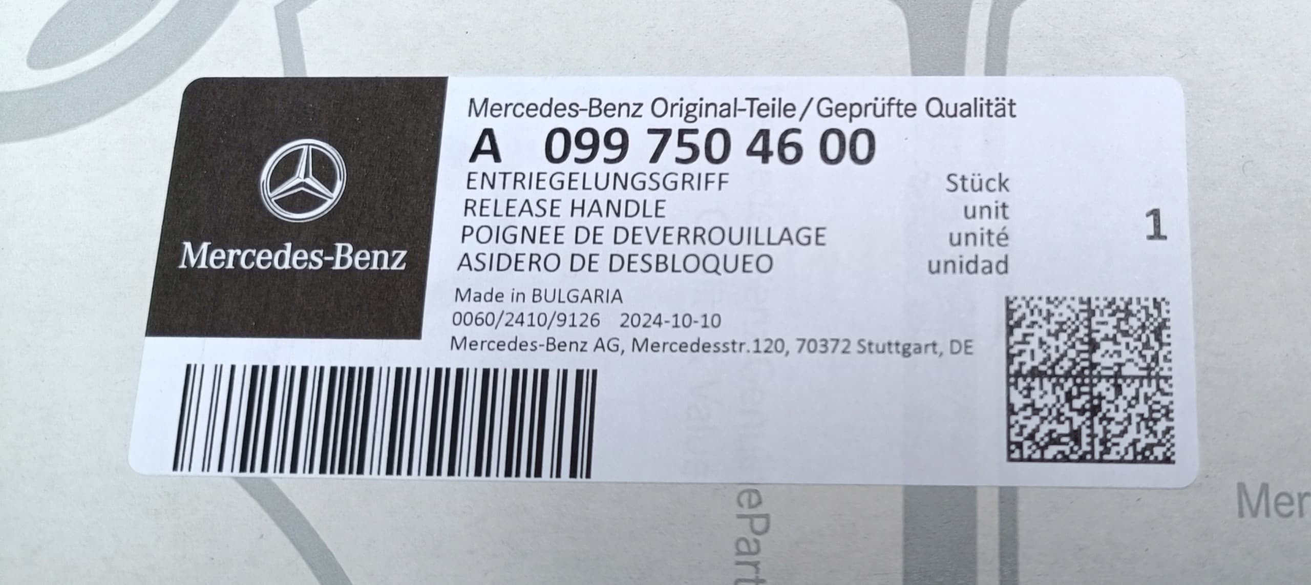 Mecanismo de flap original Mercedes-Benz OE A0997503300 nuevo 7