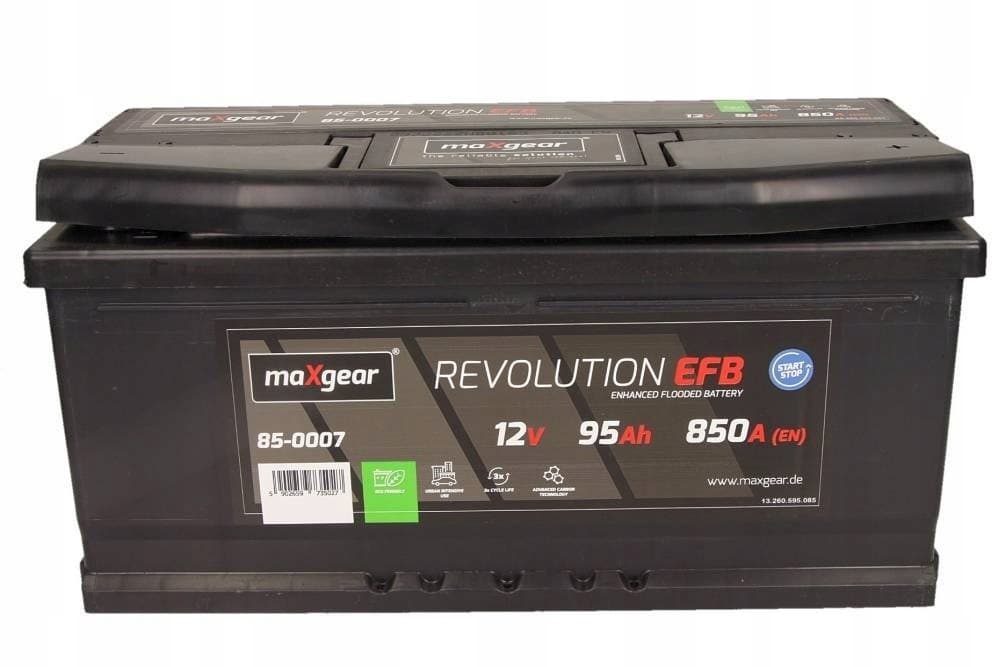 Batería Maxgear Start Stop 12V 95Ah 850A Efb usado 3