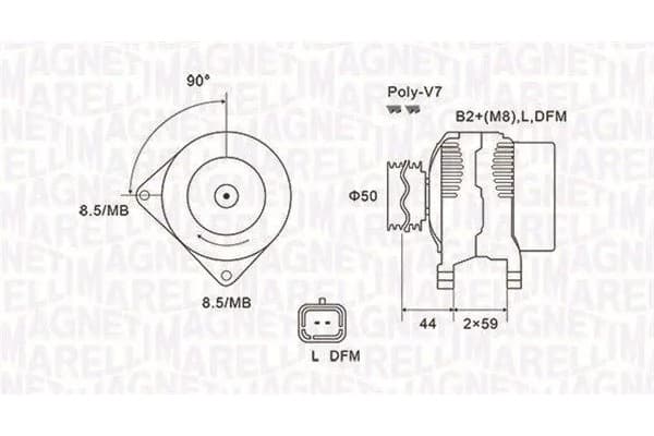 Alternador Magneti Marelli 063731827010 nuevo 2