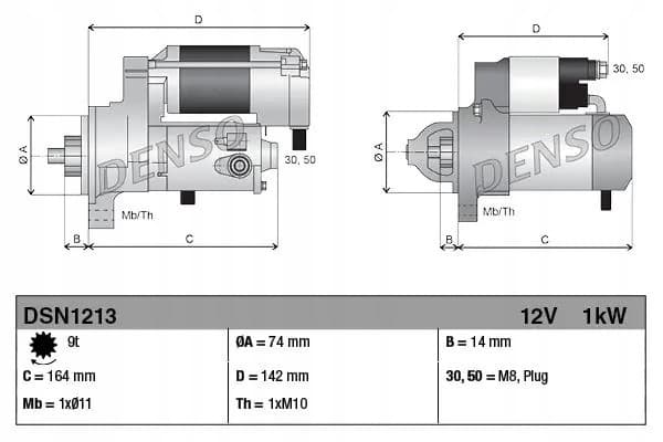 Motor de arranque Denso DSN1213 para Toyota nuevo 3