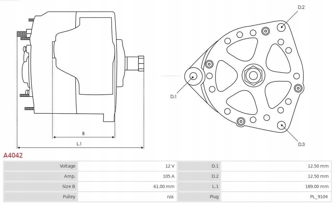 Alternador As-Pl A4042 (P-Ina) nuevo 6