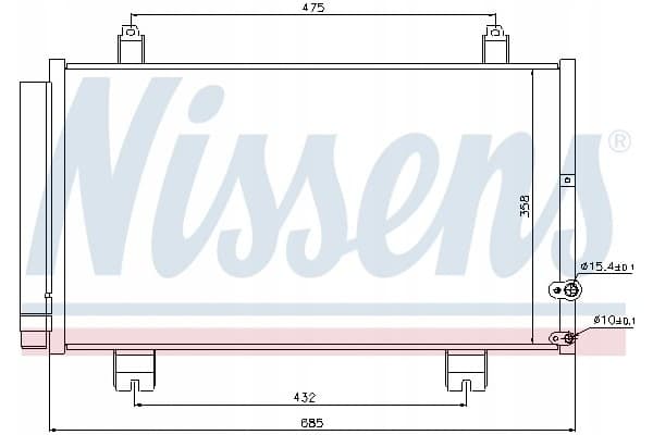 Nissens 940261 Condensador, aire acondicionado nuevo 2