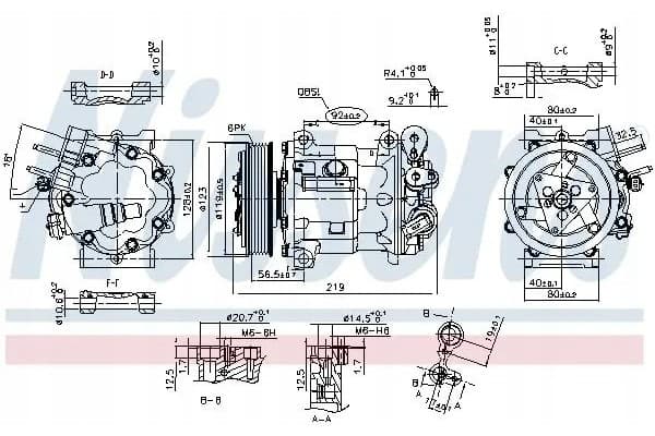 Compresor de Aire Acondicionado Nissens 89404 nuevo 8