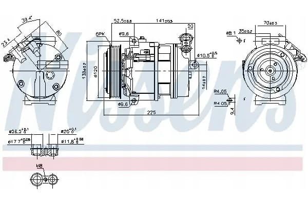 Compresor de aire acondicionado Nissens 89397 usado 6