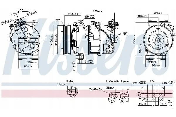Compresor de Aire Acondicionado 890126 Nissens nuevo 7
