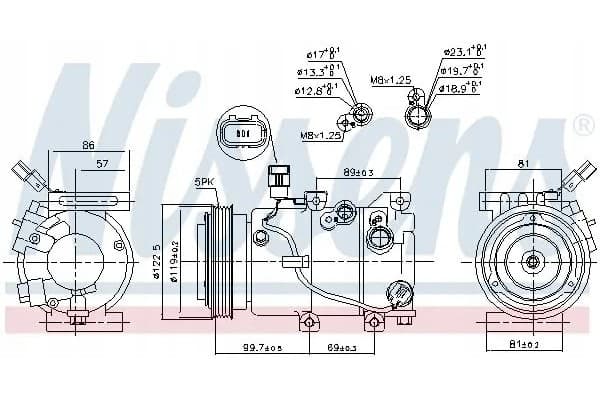 Compresor de aire acondicionado Nissens 890241 usado 7