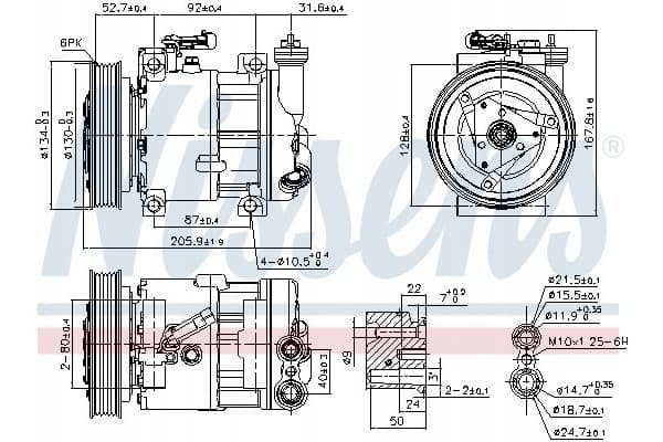 Compresor de aire acondicionado Nissens 89120 nuevo 2