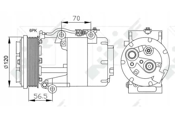 Compresor de aire acondicionado Nrf 32250 usado 2