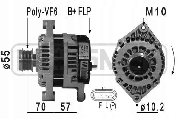 Alternador Era 210937A usado 2