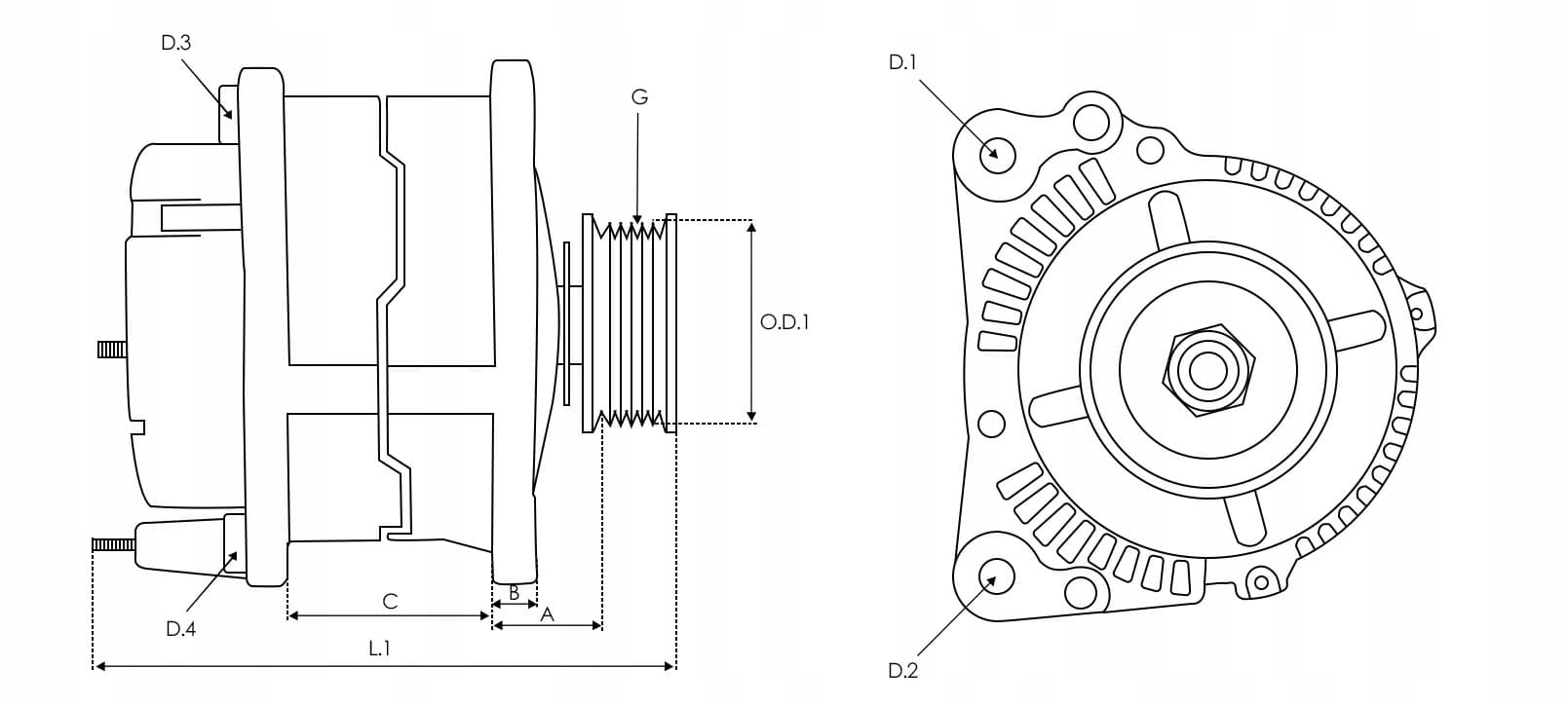 Alternador As-Pl A5003 nuevo 3