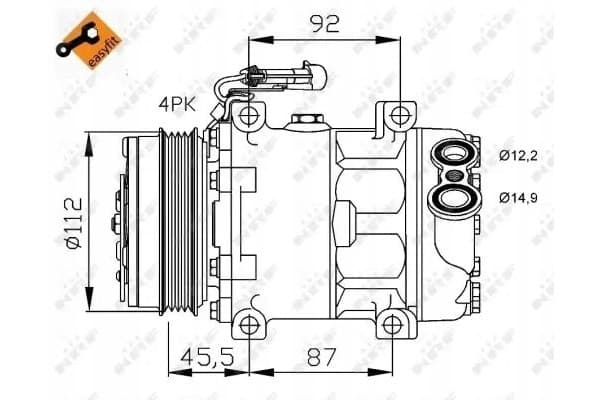 Compresor de aire acondicionado Nrf 32701 nuevo 4