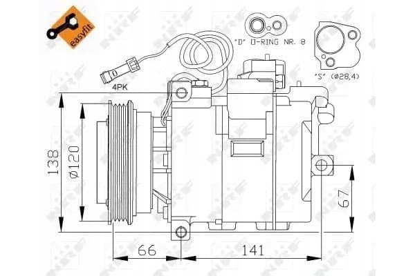 Compresor de aire acondicionado Nrf 32104 nuevo 3