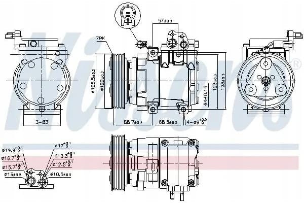 Compresor de aire acondicionado Nissens 890129 nuevo 8