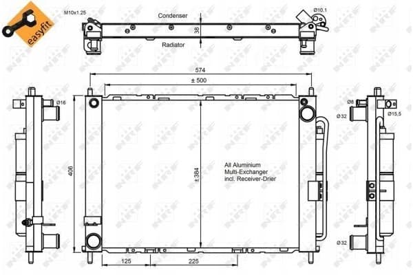 Nrf 350057 Condensador de aire acondicionado nuevo 2