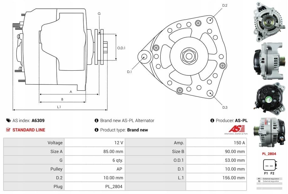 Alternador Jeep Wrangler 3.6 nuevo 6