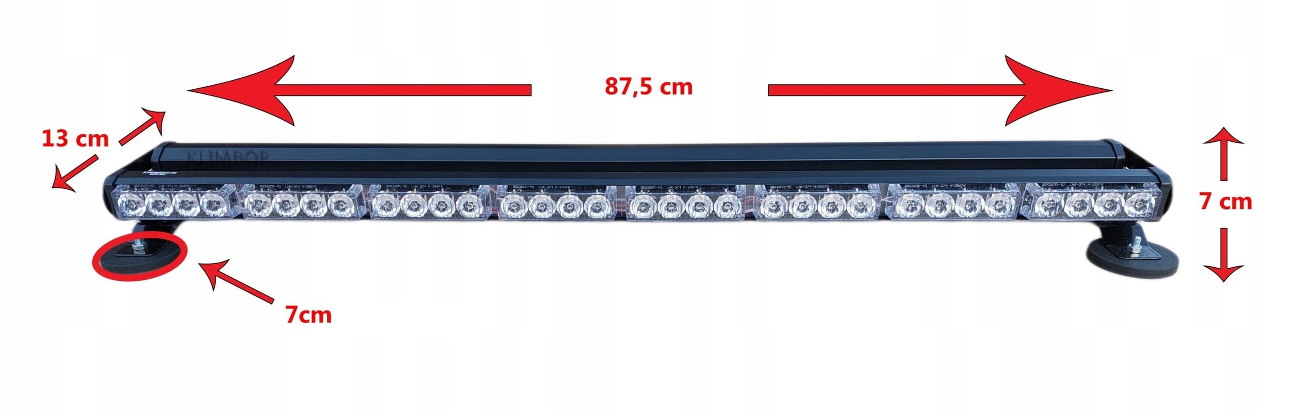 Luz de advertencia Ydi LED naranja para imán 12V/24V nuevo 2
