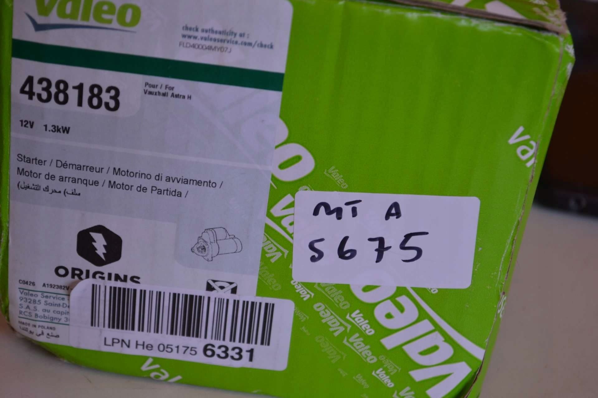 Motor de arranque Valeo 438183 nuevo 5