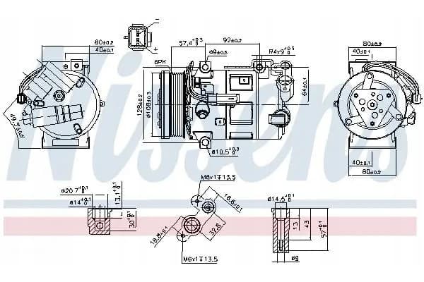 Compresor de aire acondicionado Nissens 890210 nuevo 2