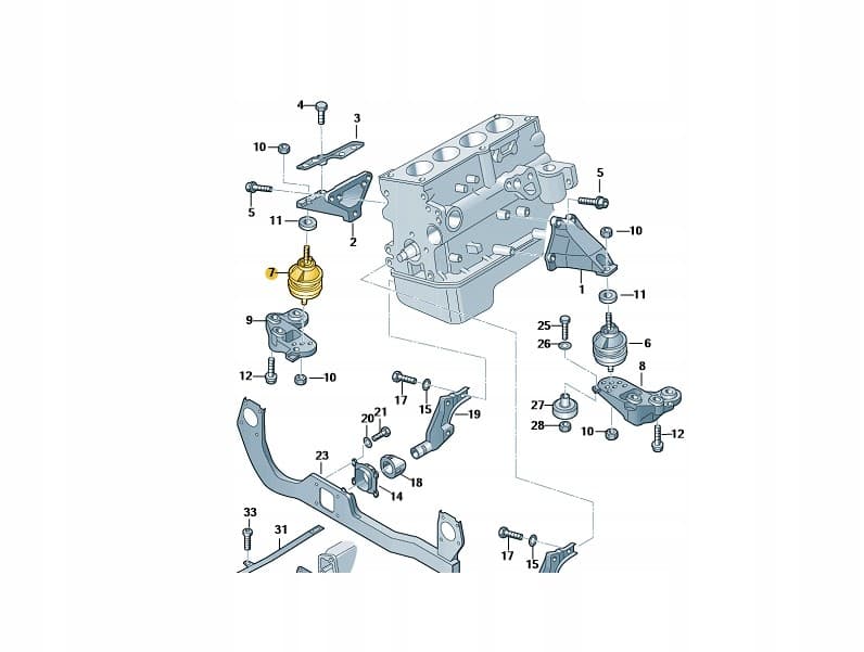 Soporte Motor Delantero Audi A4 (8E2, B6) 8E0199382AH 2003 nuevo