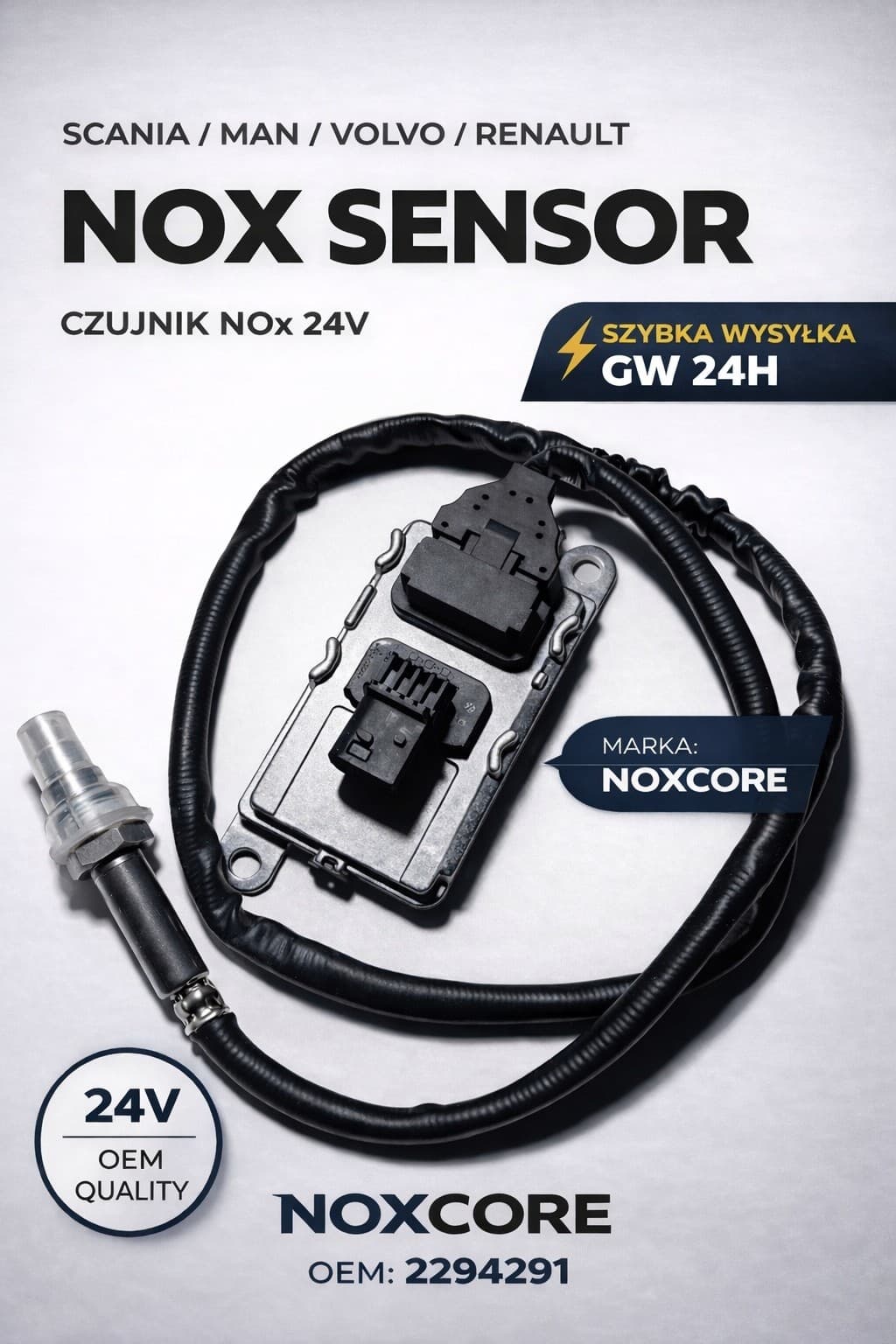 Sensor Nox Noxcore Scania EURO6 OEM 2294291 / 5WK97401 nuevo