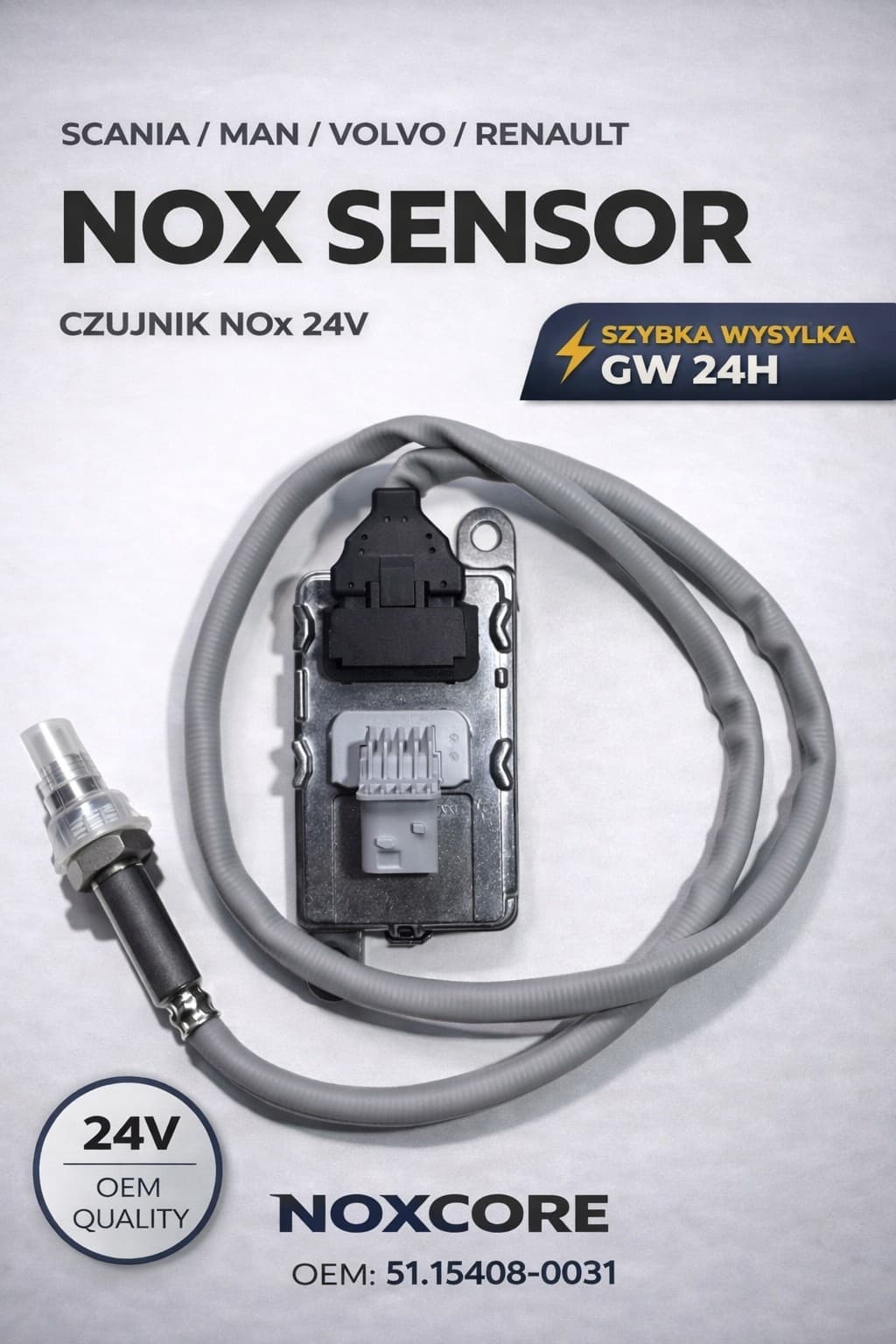 Sensor Nox Noxcore Man EURO6 24V OEM 51.15408-0031 / SNS3061 nuevo