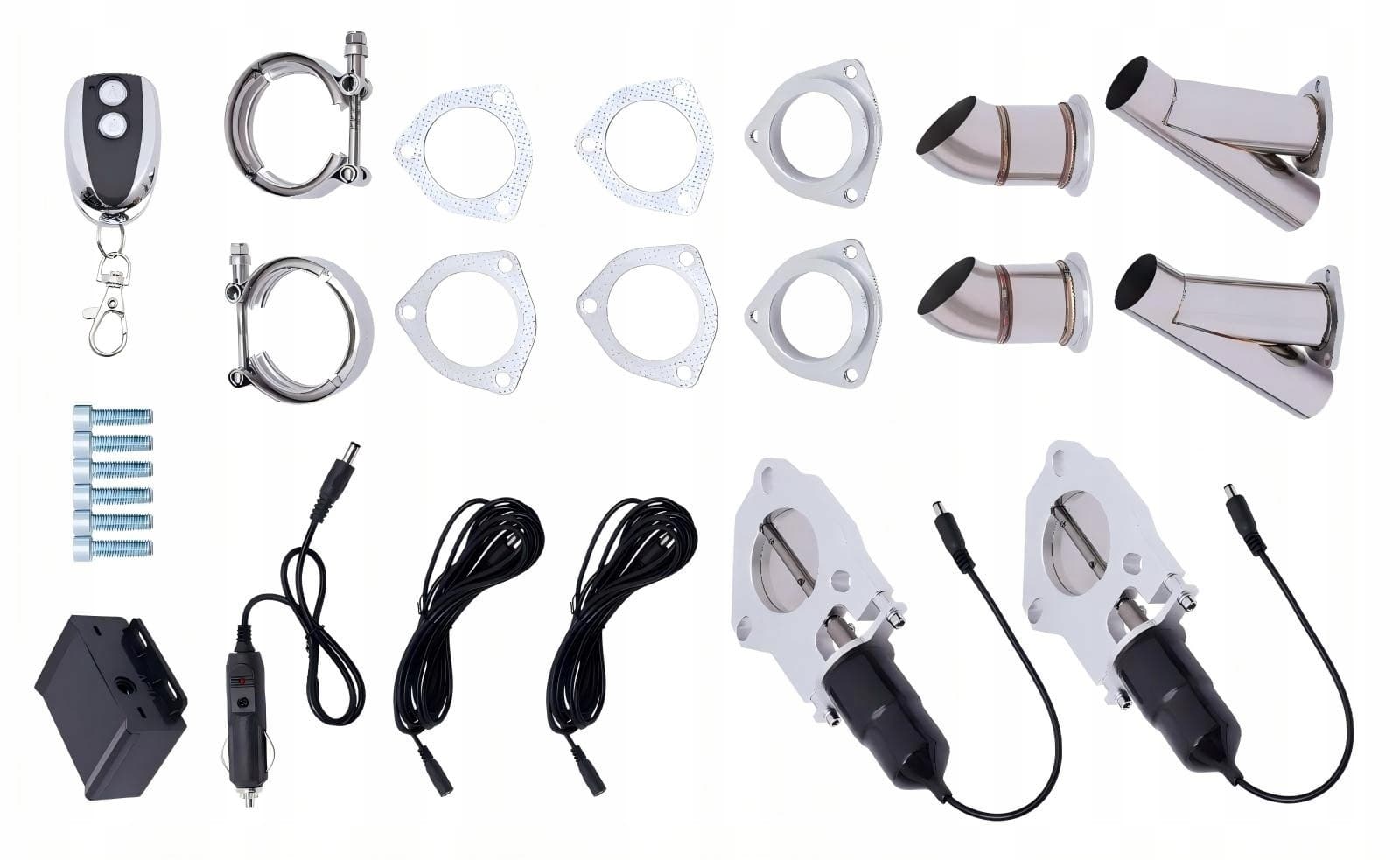 Válvula de Corte de Escape 12V 63mm Doble con Control Remoto usado 8