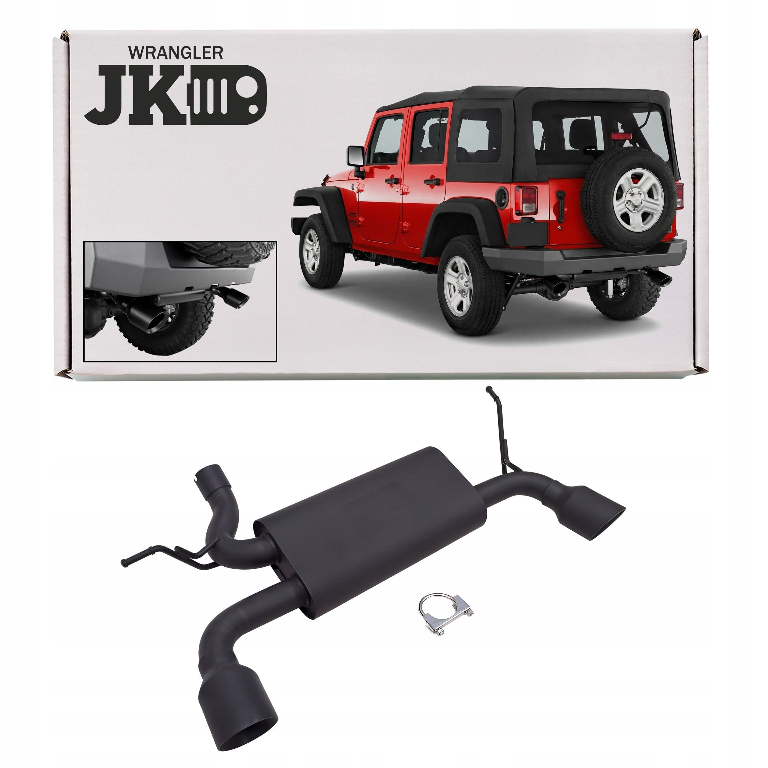 Escape Doble Tuning de Acero para Jeep Wrangler JK nuevo