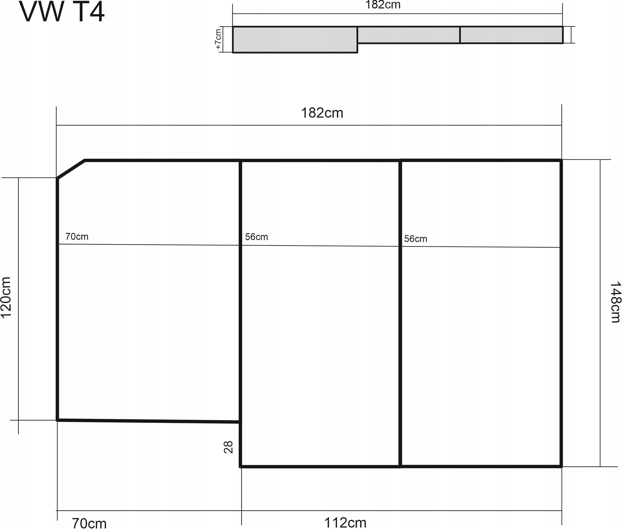 Colchón para VW Multivan T4 de Espuma Dura Altura 8 cm nuevo 4