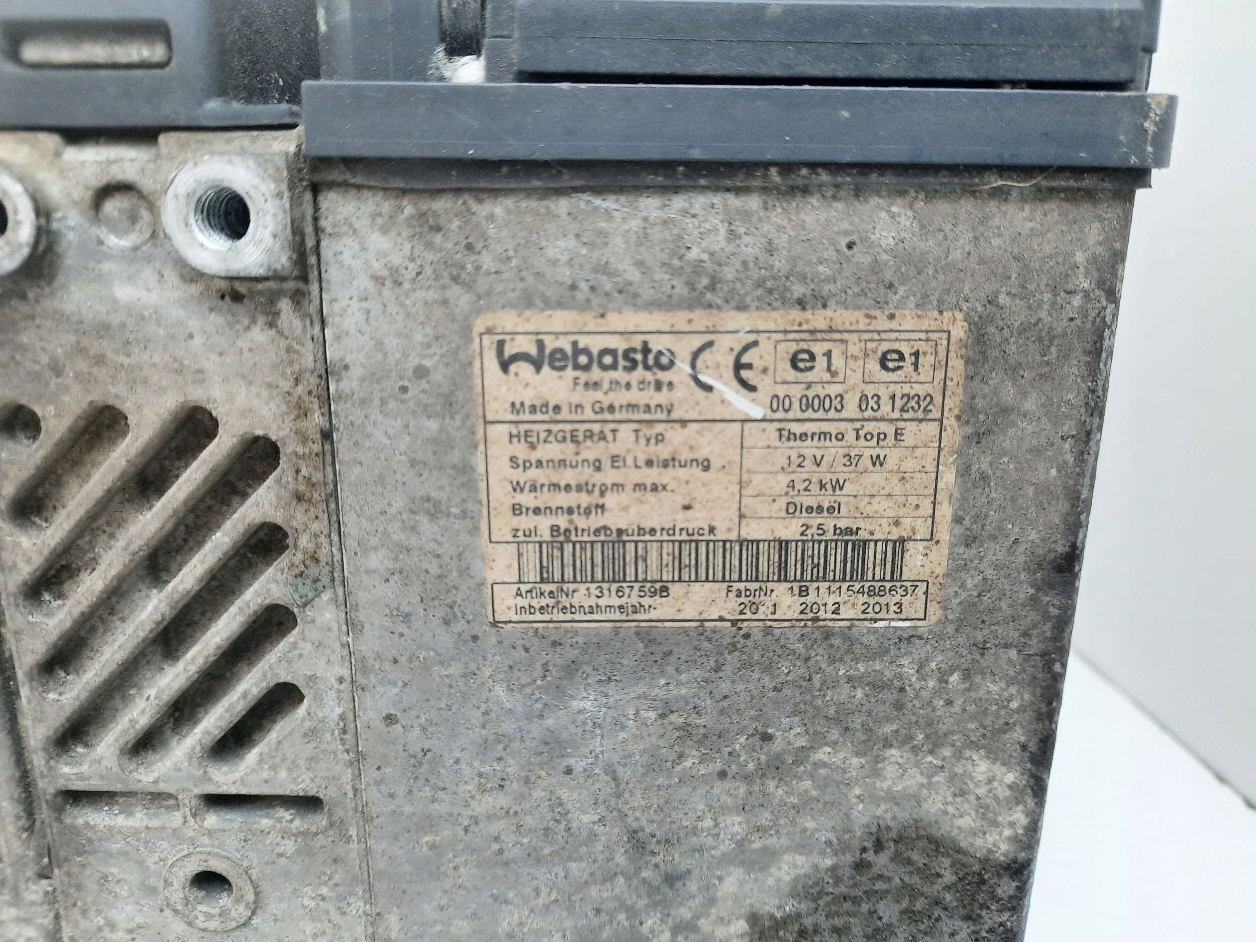 Calefactor estacionario Webasto 9194040 para BMW X5 E70 2009 usado 8
