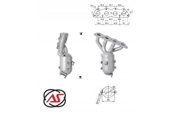 Catalizador AS 61066 para Hyundai y Kia nuevo 2