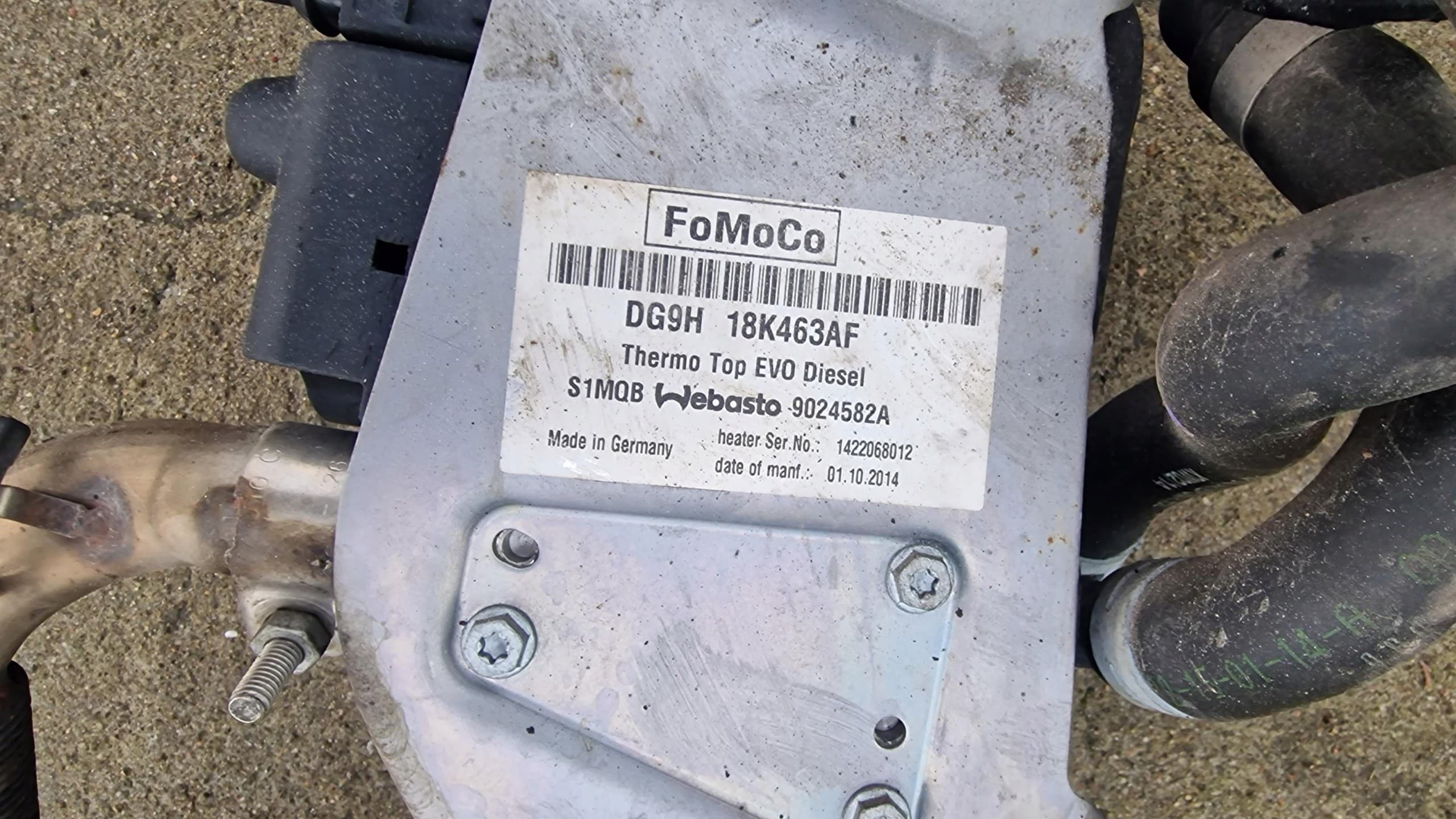 Webasto Ford MK5 DG9H18K463AF usado 3