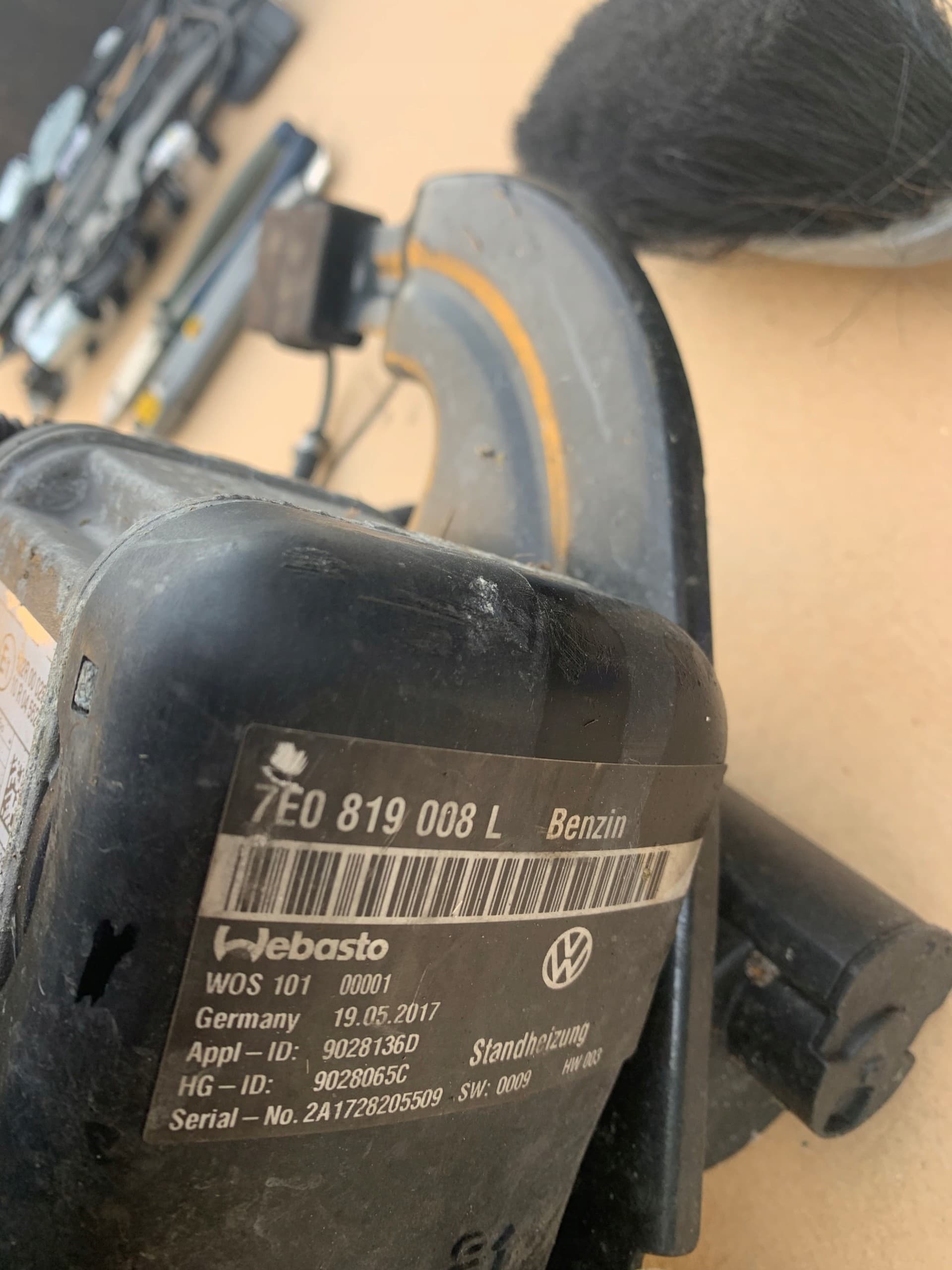 Calefacción Webasto VW Transporter T6 7E0819008L usado 2