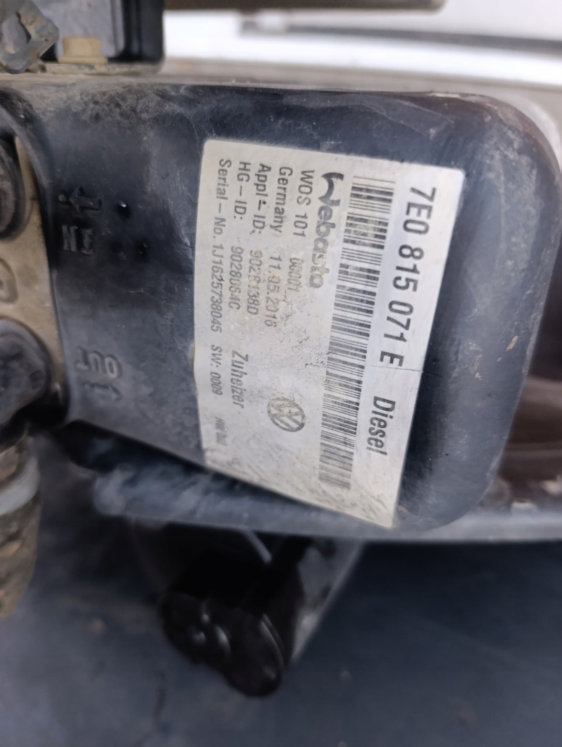 Calefacción estacionaria Webasto VW T6 7E0815071E usado 2