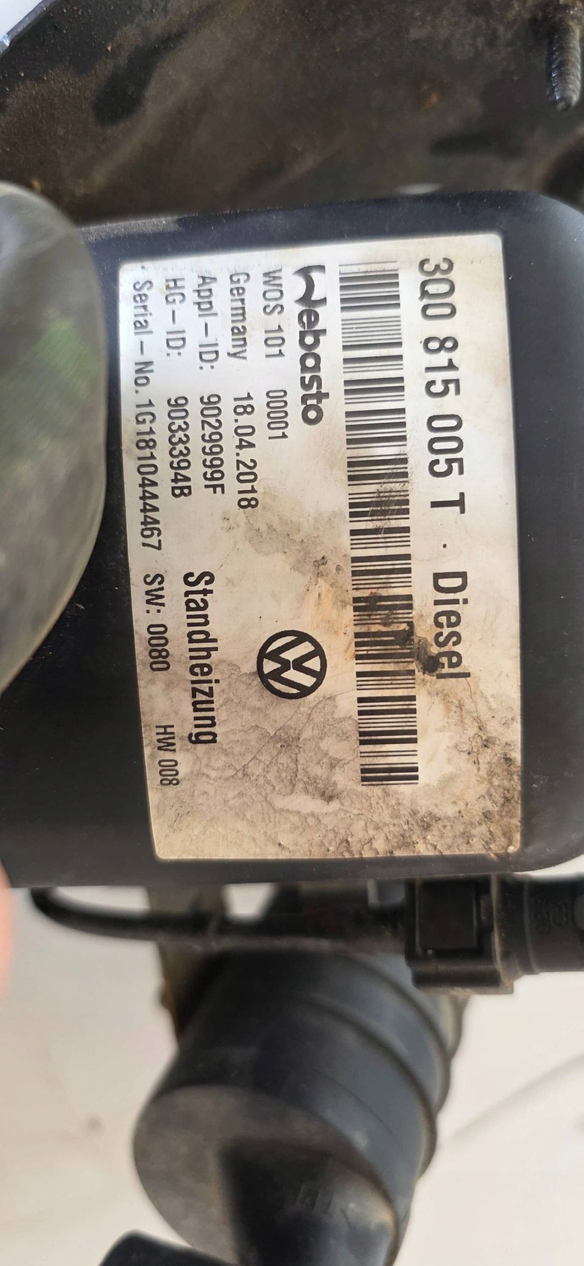 Calefactor estacionamiento Webasto VW Passat B8 3Q0815005T usado 6