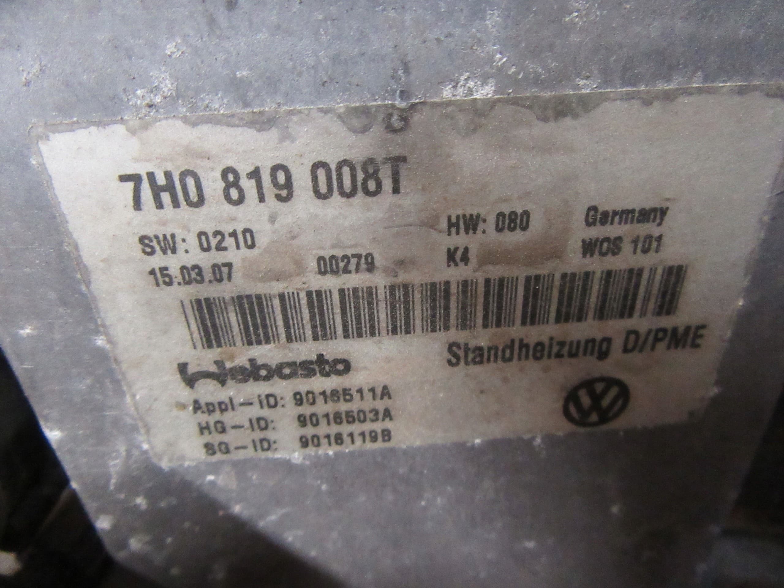 Calefactor estacionario Webasto VW T5 2.5 TDI usado 2
