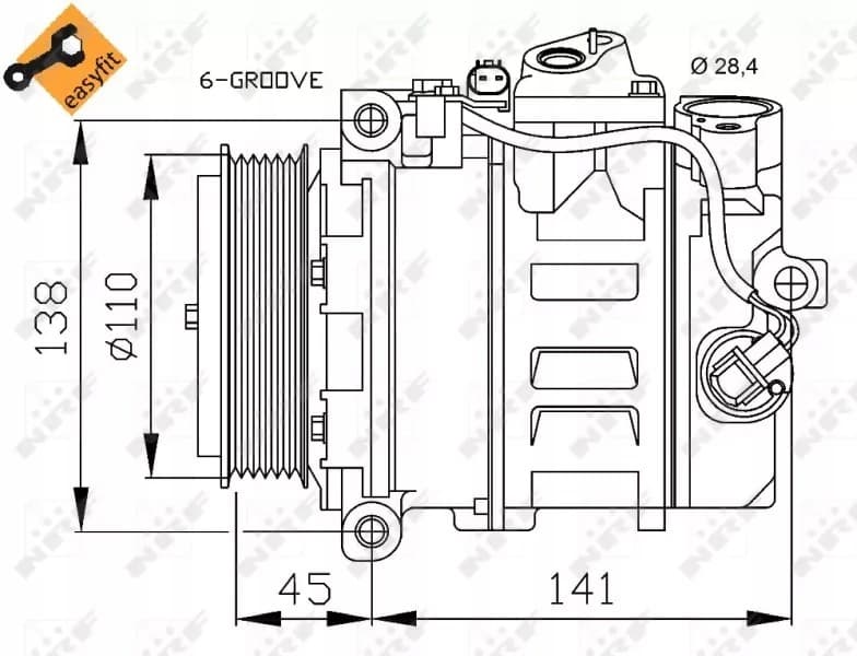 Compresor de aire acondicionado Nrf 32214 nuevo 5